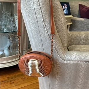 Elegant Brown Leather Crossbody Bag Lilla Lane.